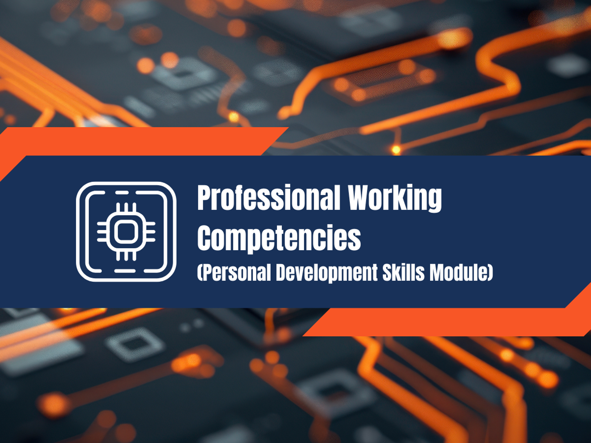 Professional Working Competencies (Personal Development Skills Module)